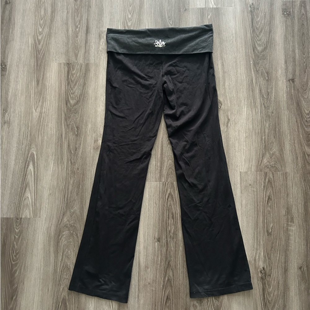 Women's Black Fold Over Pants
